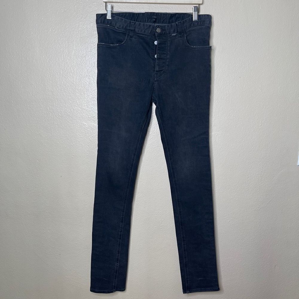 IRO Jeans Mens 33 Black Skinny Slim Fit Denim Stretch Casual